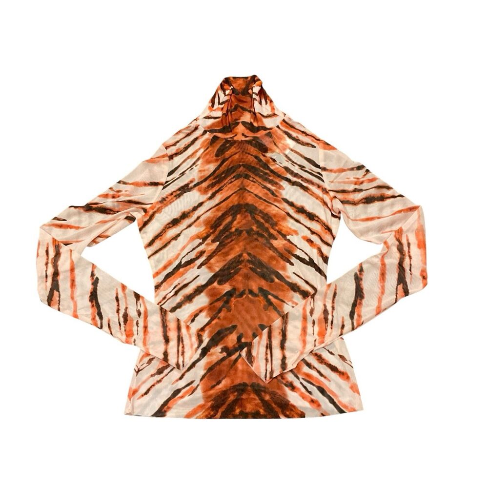 AFRM Zadie Turtleneck Pullover w/Thumb Holes Women's Placement Tiger